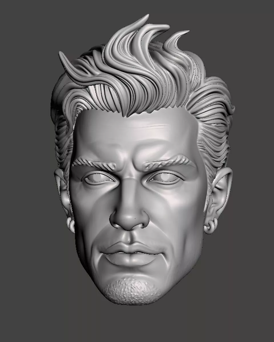 Starman headsculpt head sculpt with removable goggles 3D print model