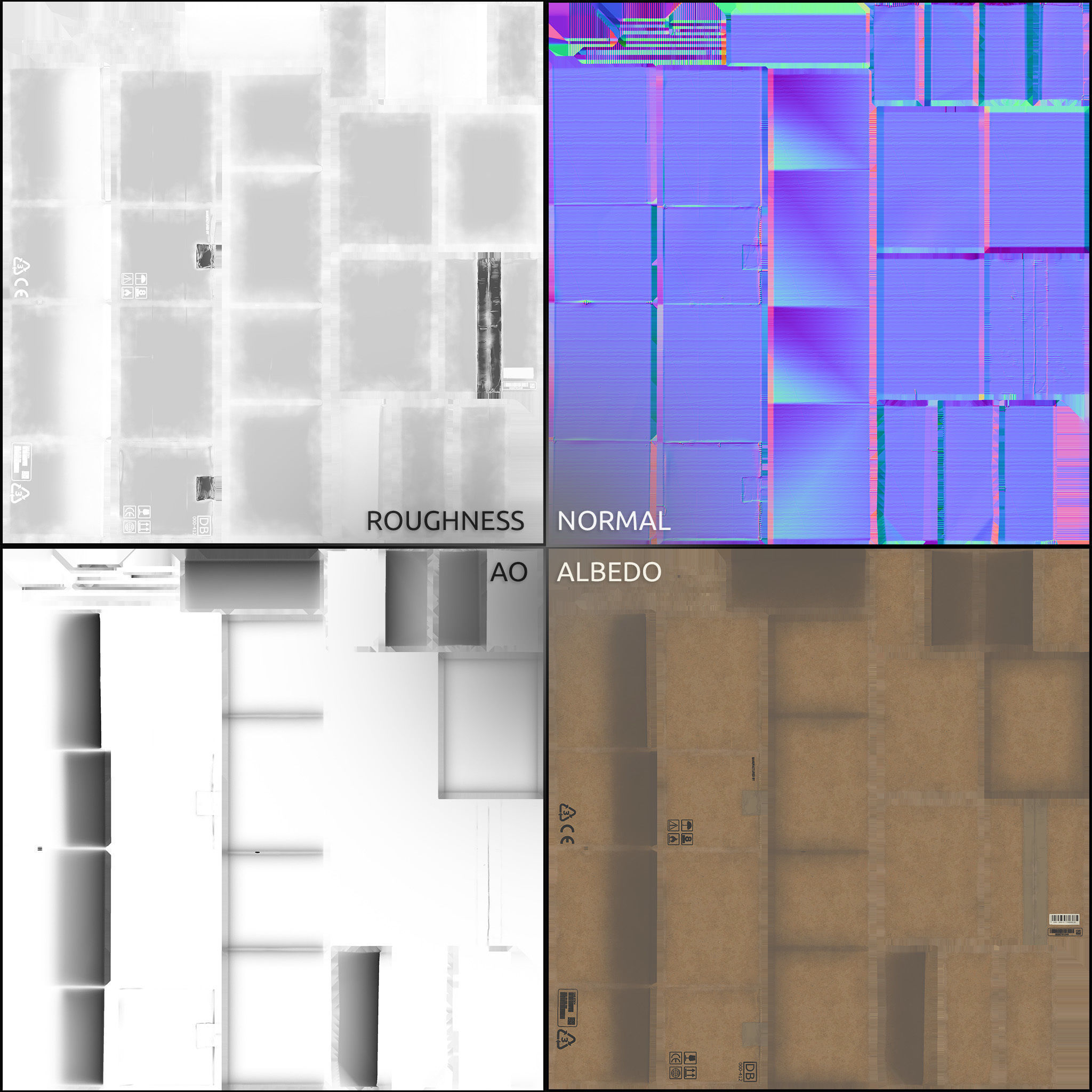 Cardboard Boxes - Game ready props Low-poly 3D model_5