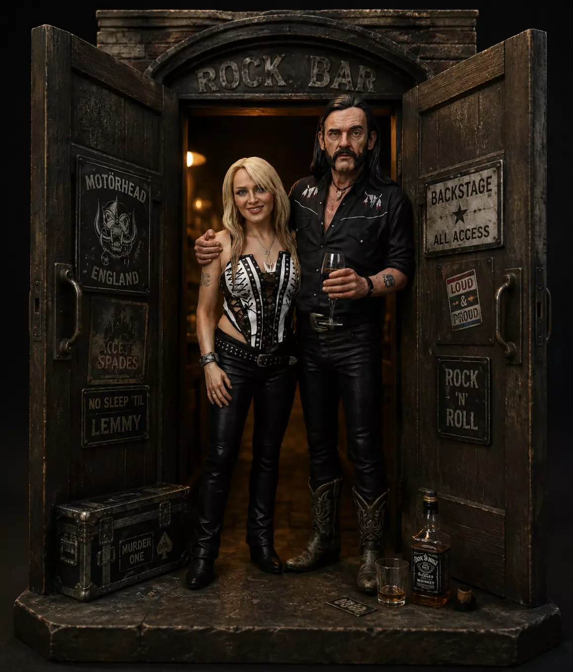 Lemmy Metal Queen Pub Entrance Diorama 3D print model