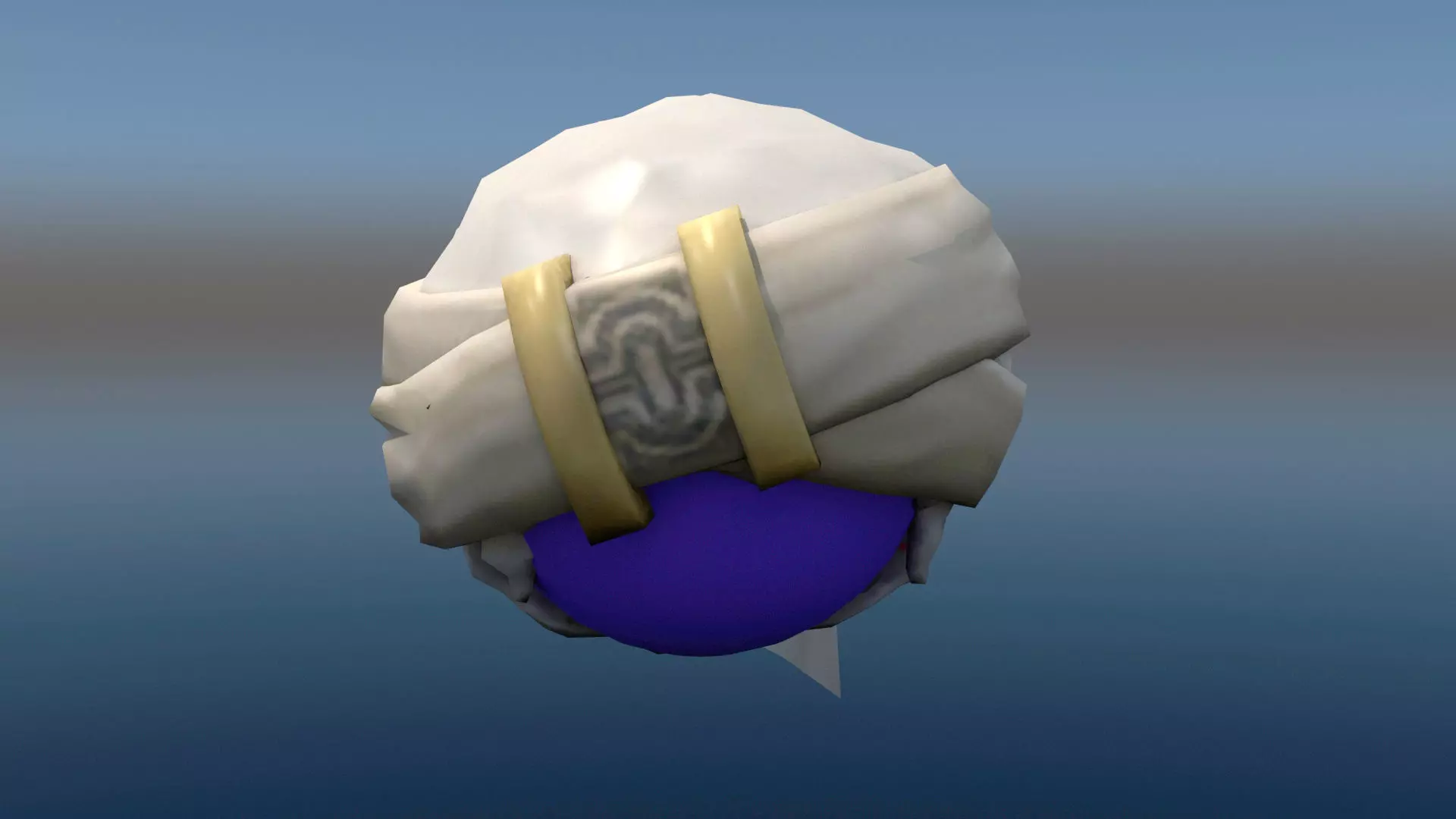Turban egg Low-poly 3D model