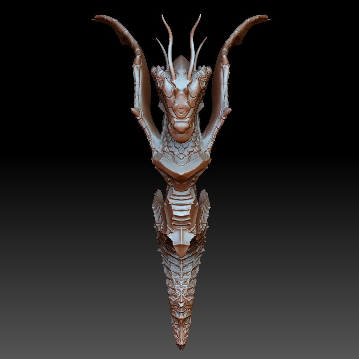 Dragon wing Low-poly 3D model_5