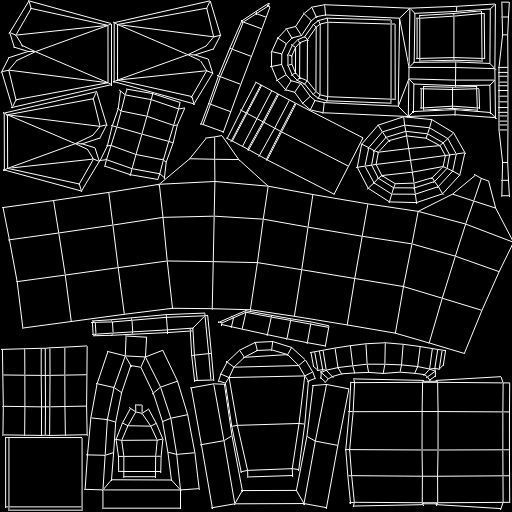 house with fireplace and chimney Low-poly 3D model_3