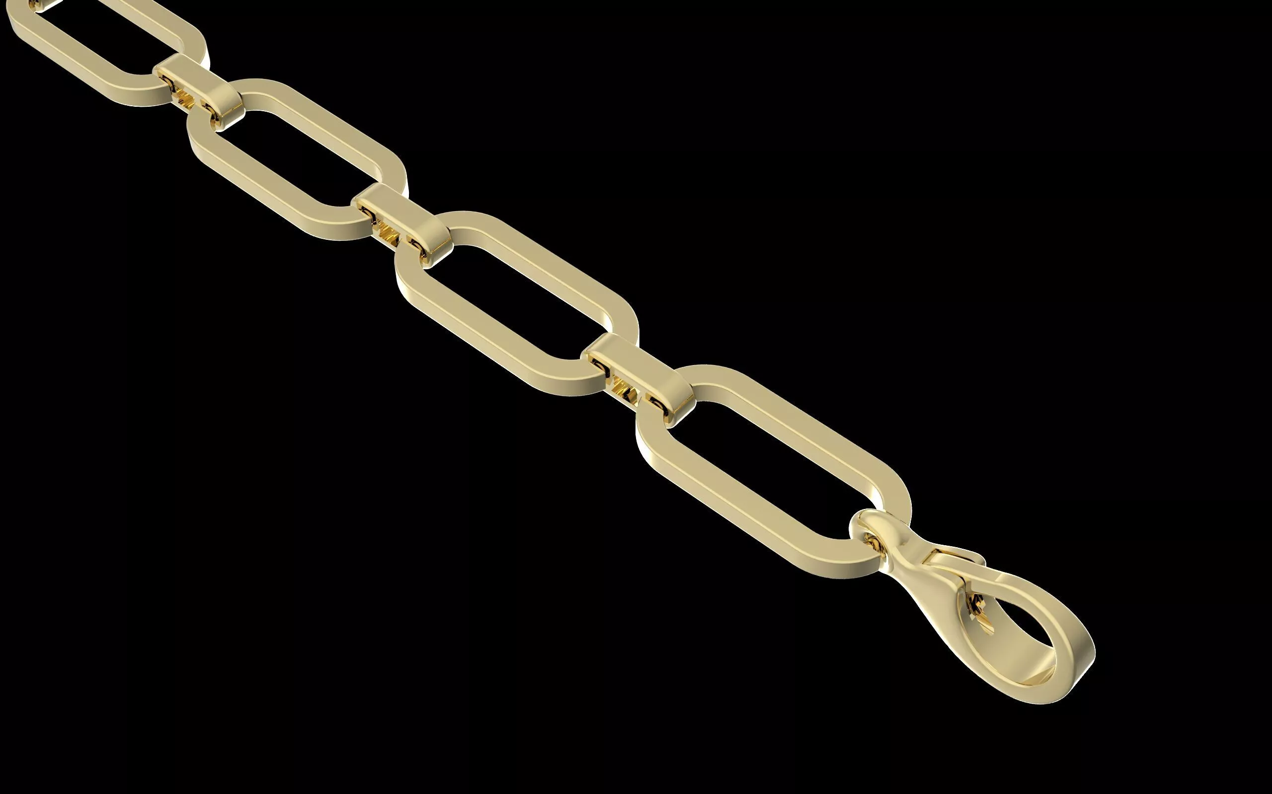 Classic Paperclip Chain Link Bracelet 3D print model
