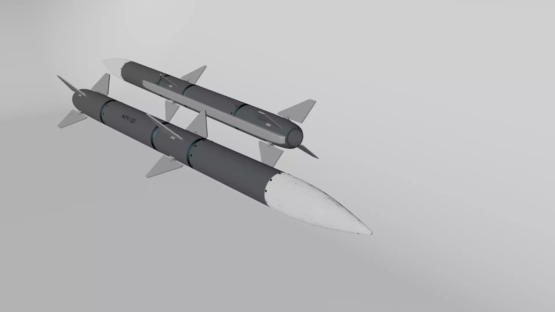 AIM-120 AMRAAM High-Quality 3D Model 3D model