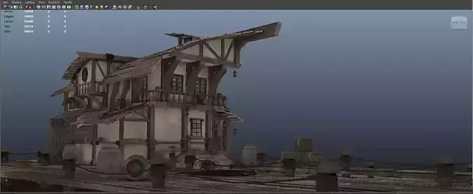 house game Low-poly 3D model