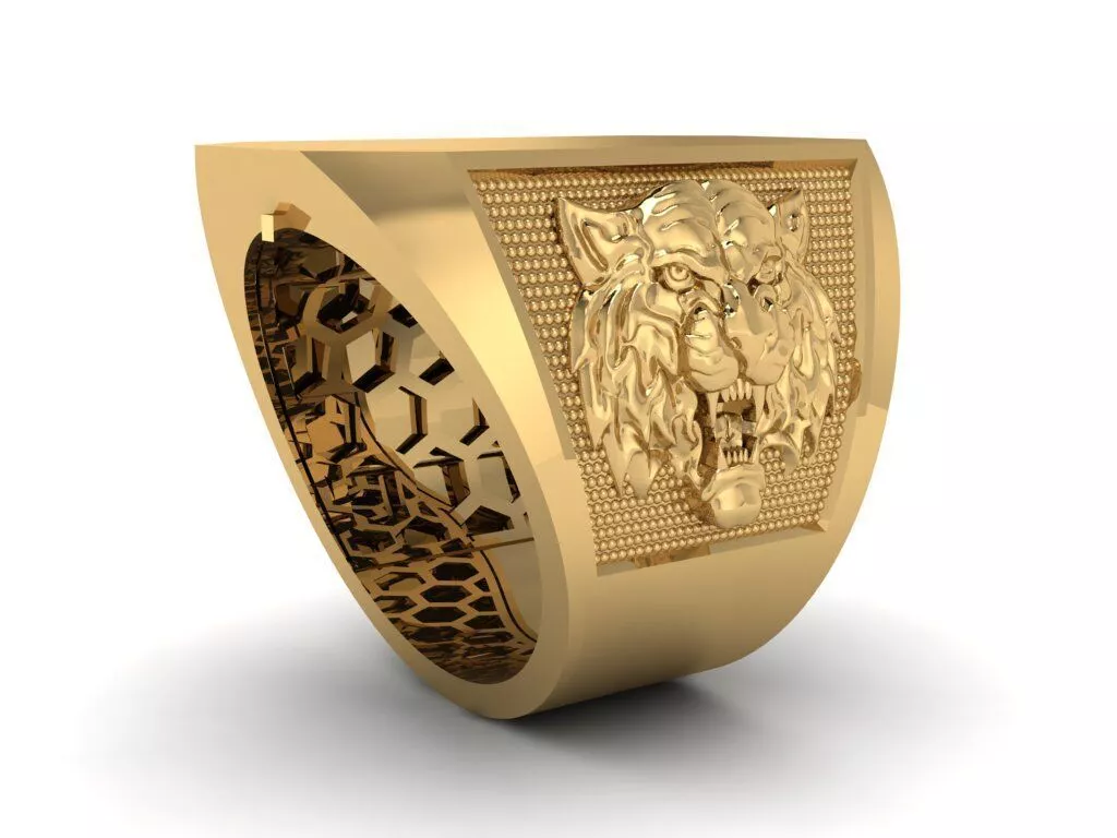 Bold Tiger Ring 3D print model