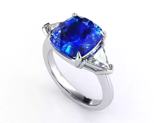 ZLR0175 sapphire and diamond ring