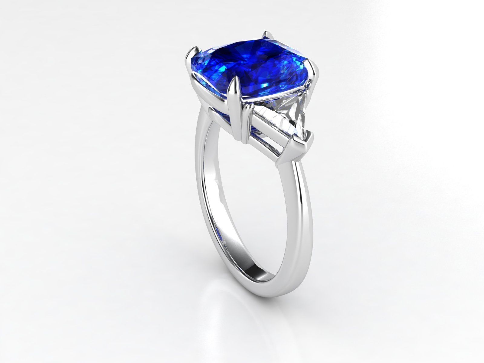ZLR0175 sapphire and diamond ring 3D print model_5