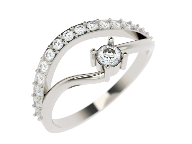 Ring diamond engagement gold