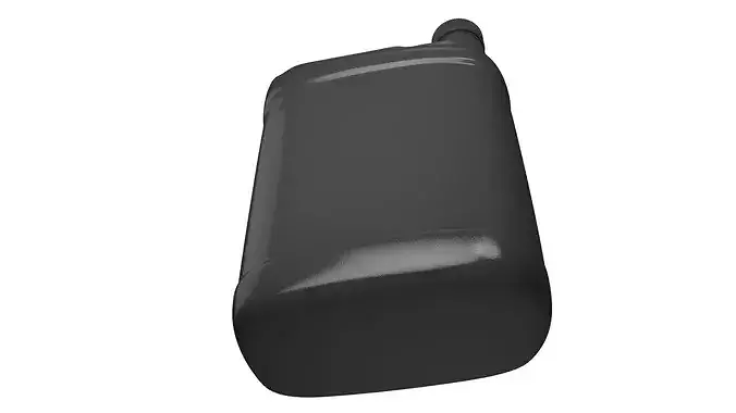 Square-Shaped Plastic Jug For Oil or Detergent Black 3D model 3