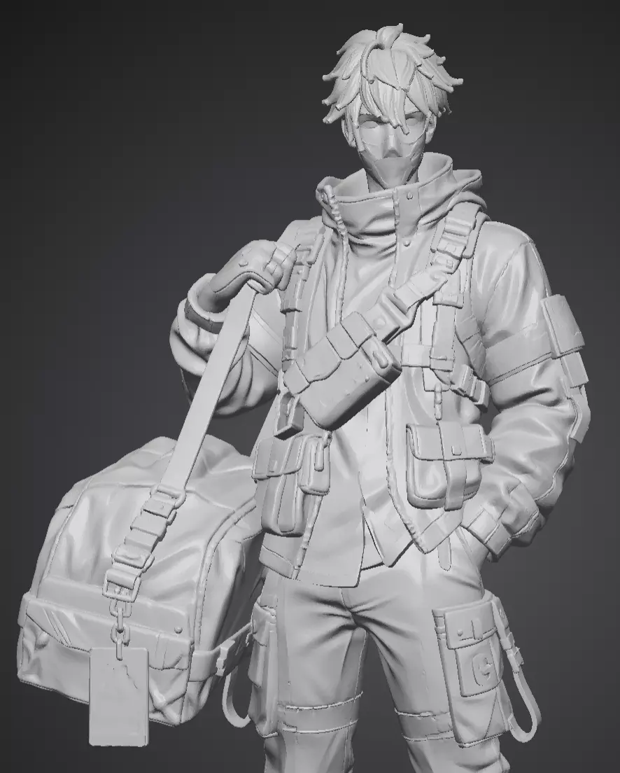 Cool Dude With Bag 12 cm 3D print model