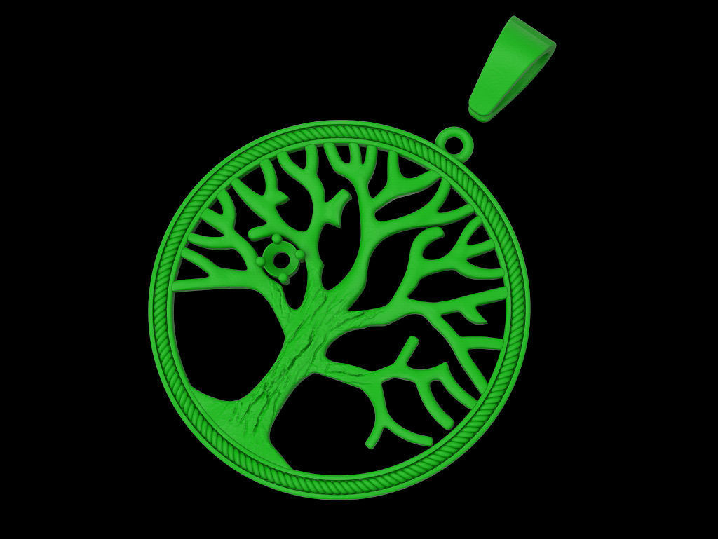 Pendant  tree 3D print model_4