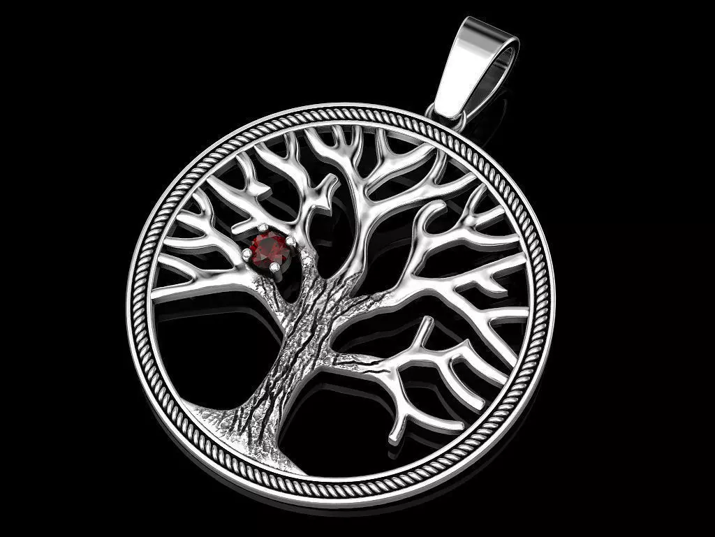 Pendant  tree 3D print model_0
