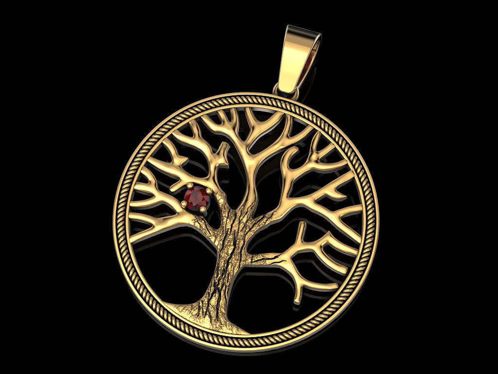 Pendant  tree 3D print model_3