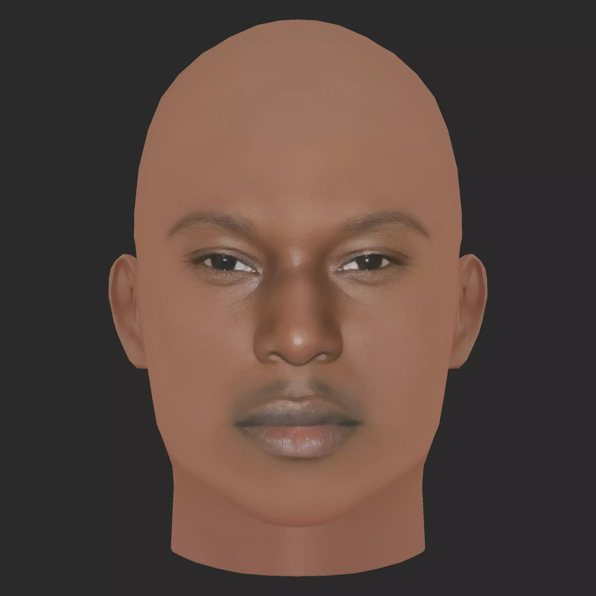 Low Poly Tyrese Gibson Head Low-poly 3D model