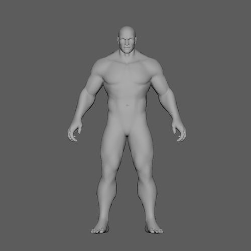 man base mesh highpoly 3D model