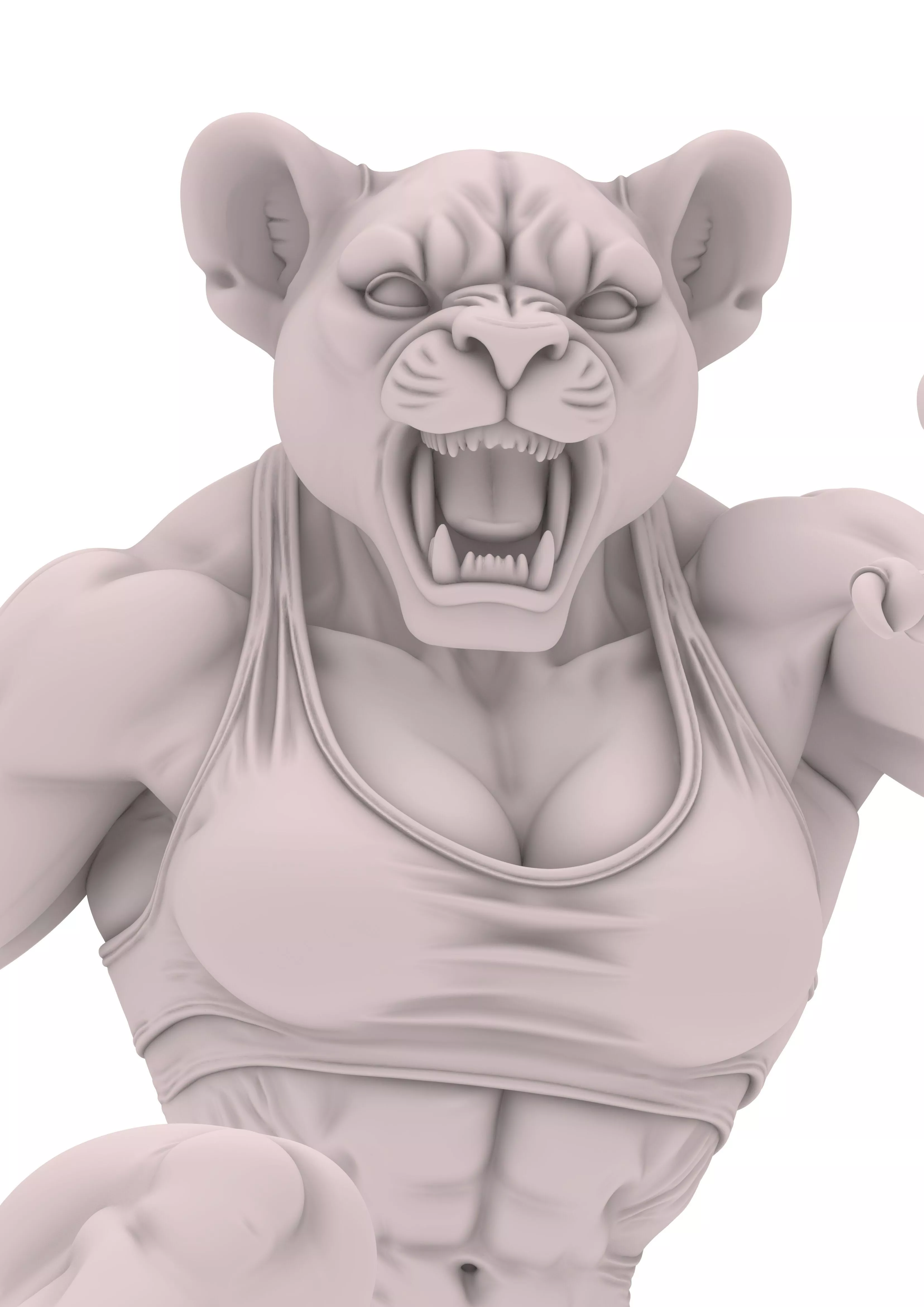 Beast Warrior Krieger Guerrero Monster Chibi 3D print model