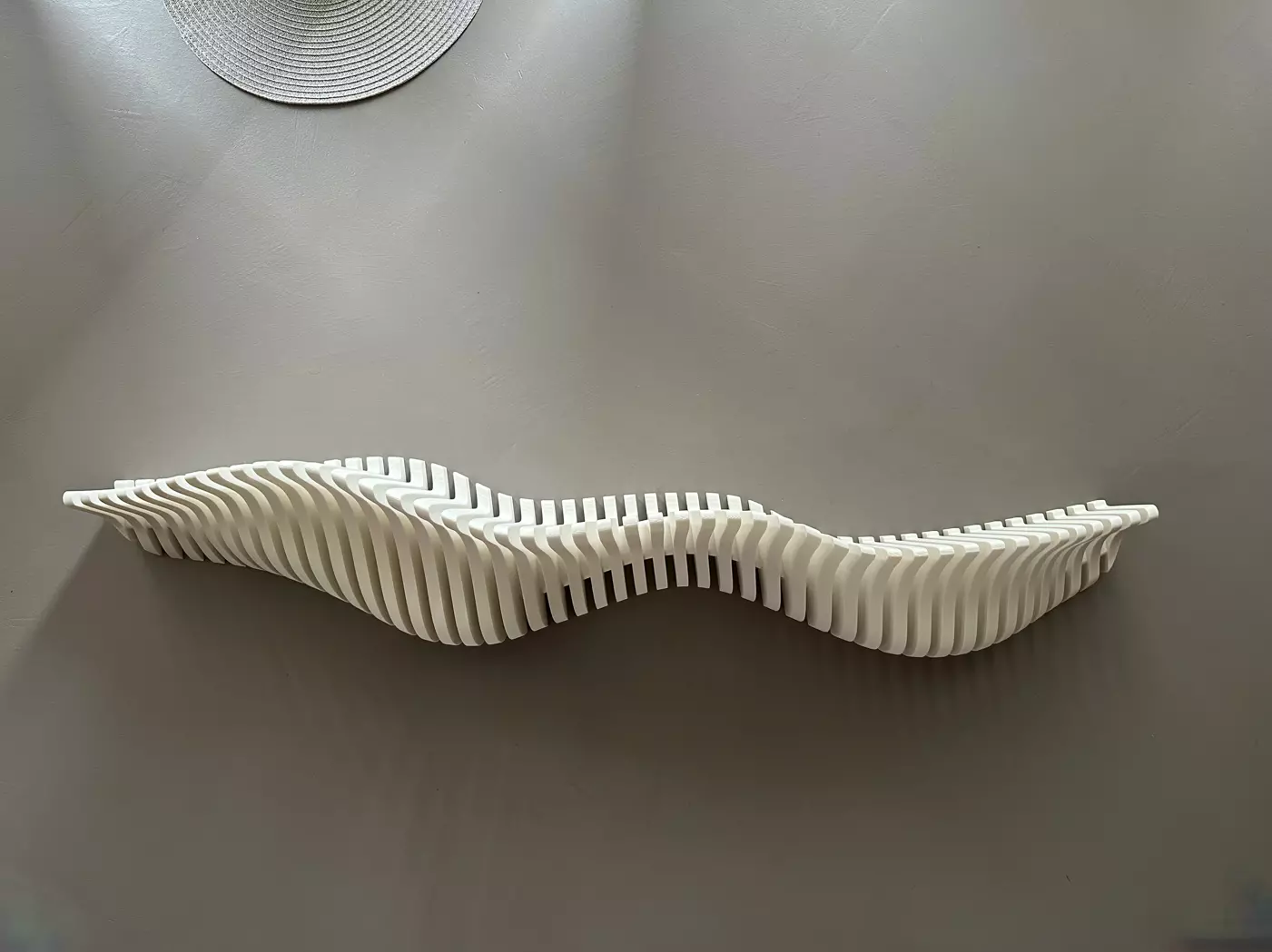 Modern Floating Wave Wall Shelf 3D print model