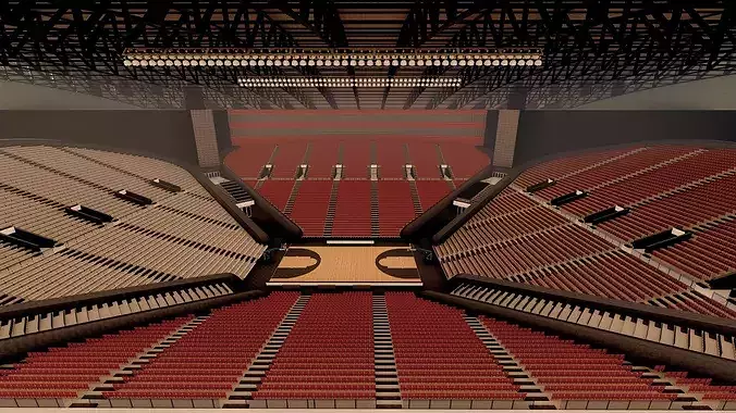 Indoor Sports Arena 3D Model -Arena Architecture