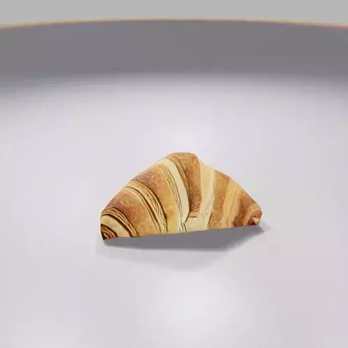 Game Ready - Classic French Croissant Low-poly 3D model 6