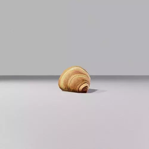 Game Ready - Classic French Croissant Low-poly 3D model 4