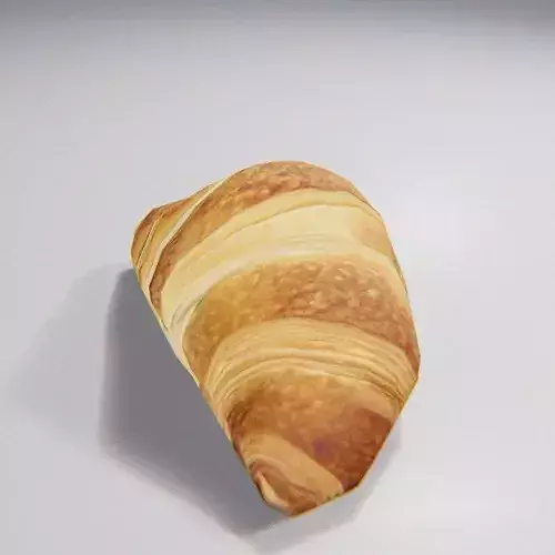 Game Ready - Classic French Croissant Low-poly 3D model 7