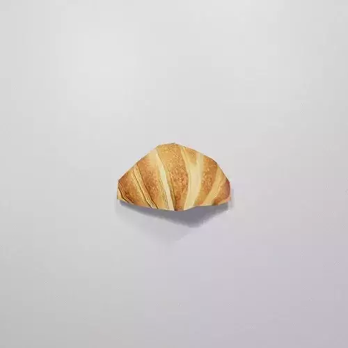 Game Ready - Classic French Croissant Low-poly 3D model 2