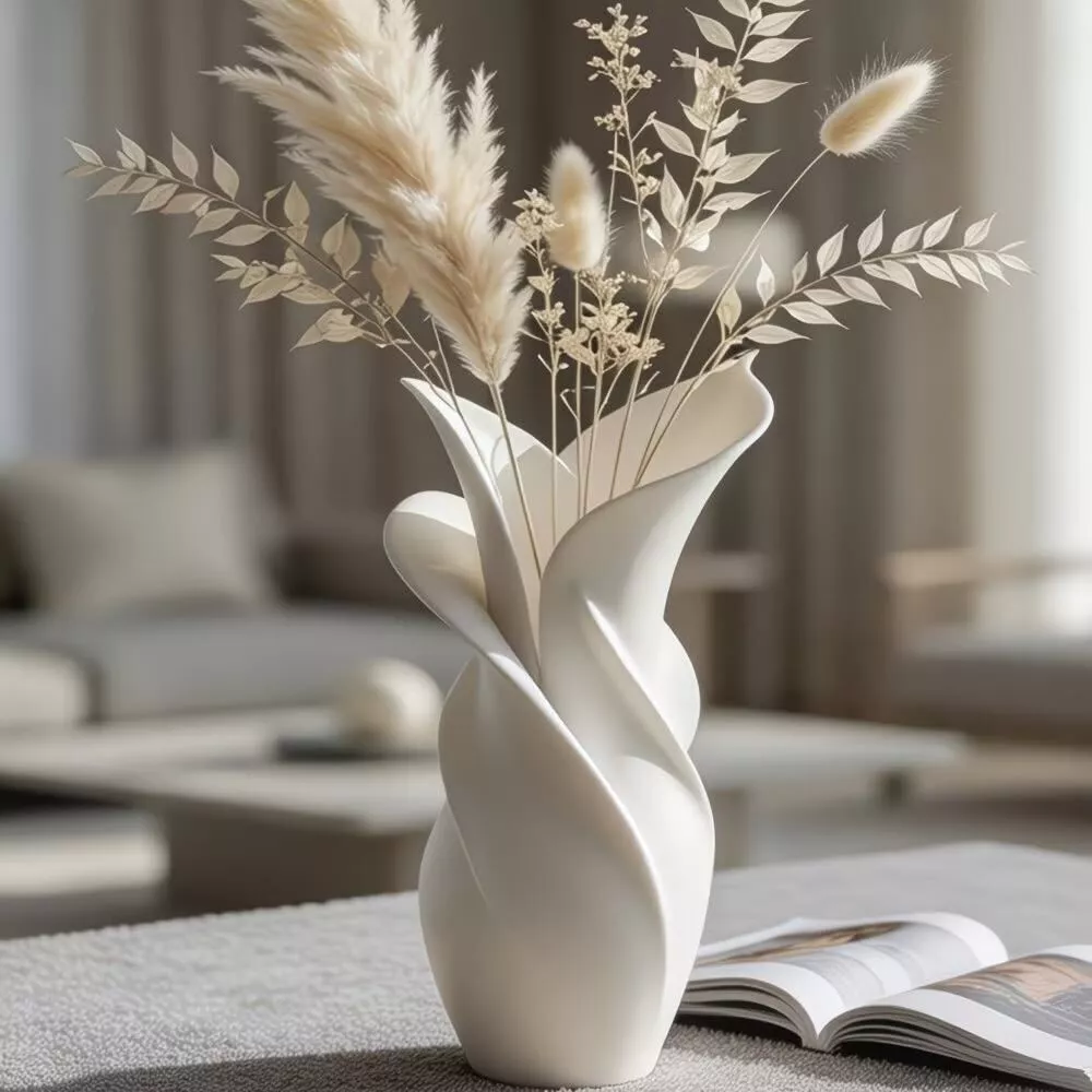 Modern Twisted Abstract Vase STL 3D print model
