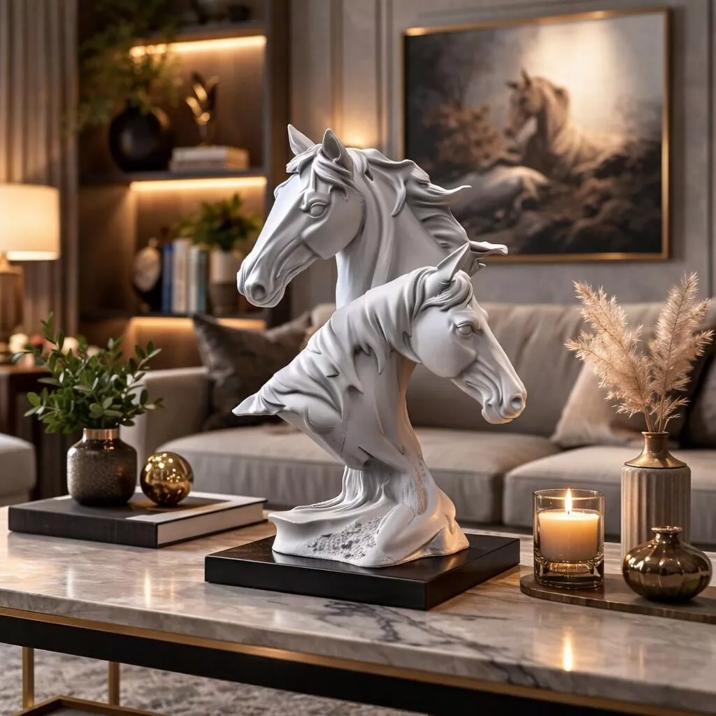 Horse Bust STL File 3D print model