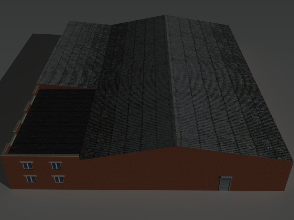 Factory Building 21 Low-poly 3D model_3