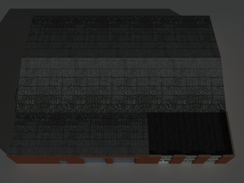 Factory Building 21 Low-poly 3D model_9