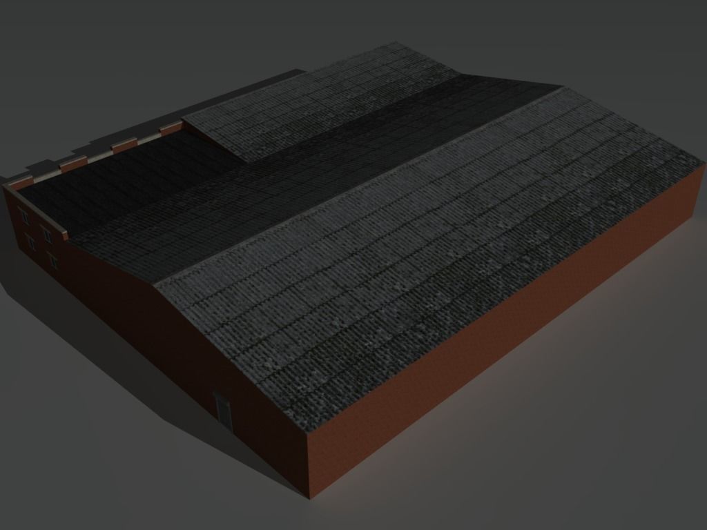 Factory Building 21 Low-poly 3D model_4