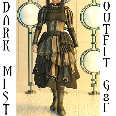 Dark Mist Lolita Outfit 3D model