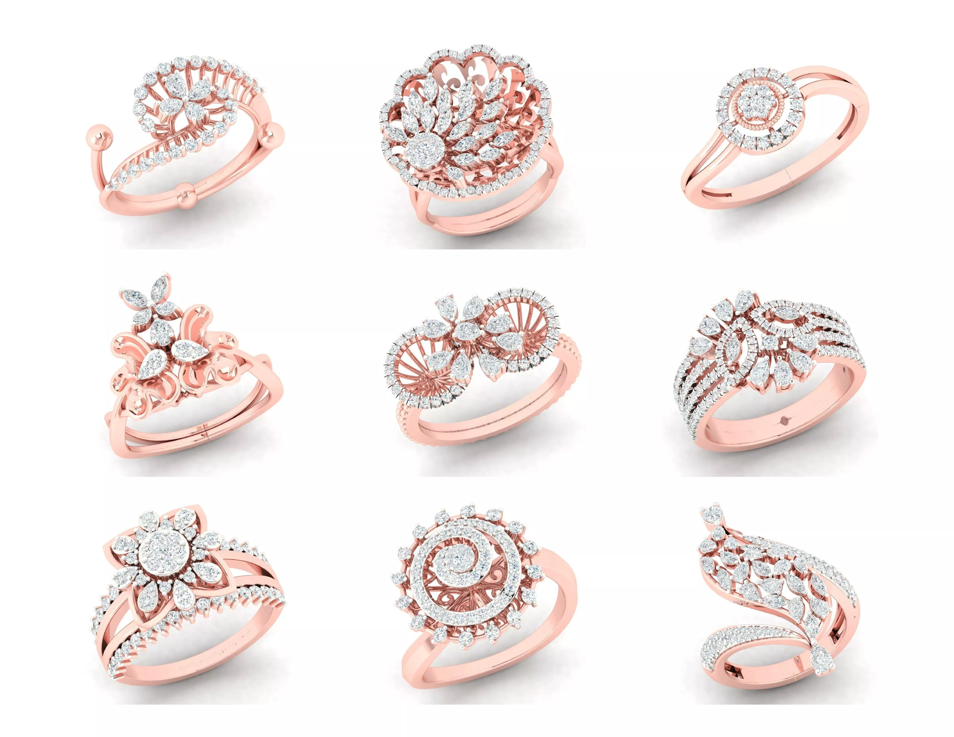 543 New Ladies Ring Complete Lot 3D print model