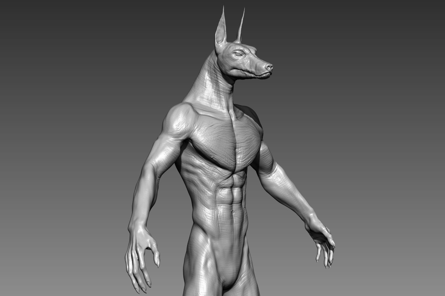 Dog Creature 3D model_3
