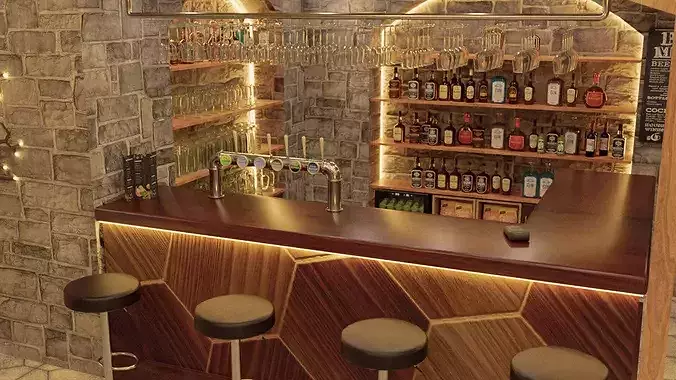Pub-restaurant 3D model