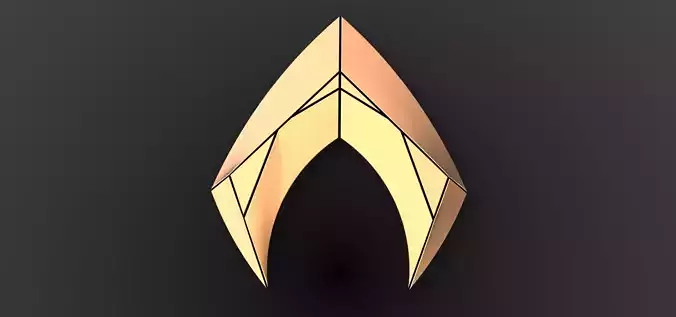 3D printable Aquaman logo