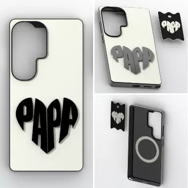 Heart PAPA MagSafe Case 3D print model