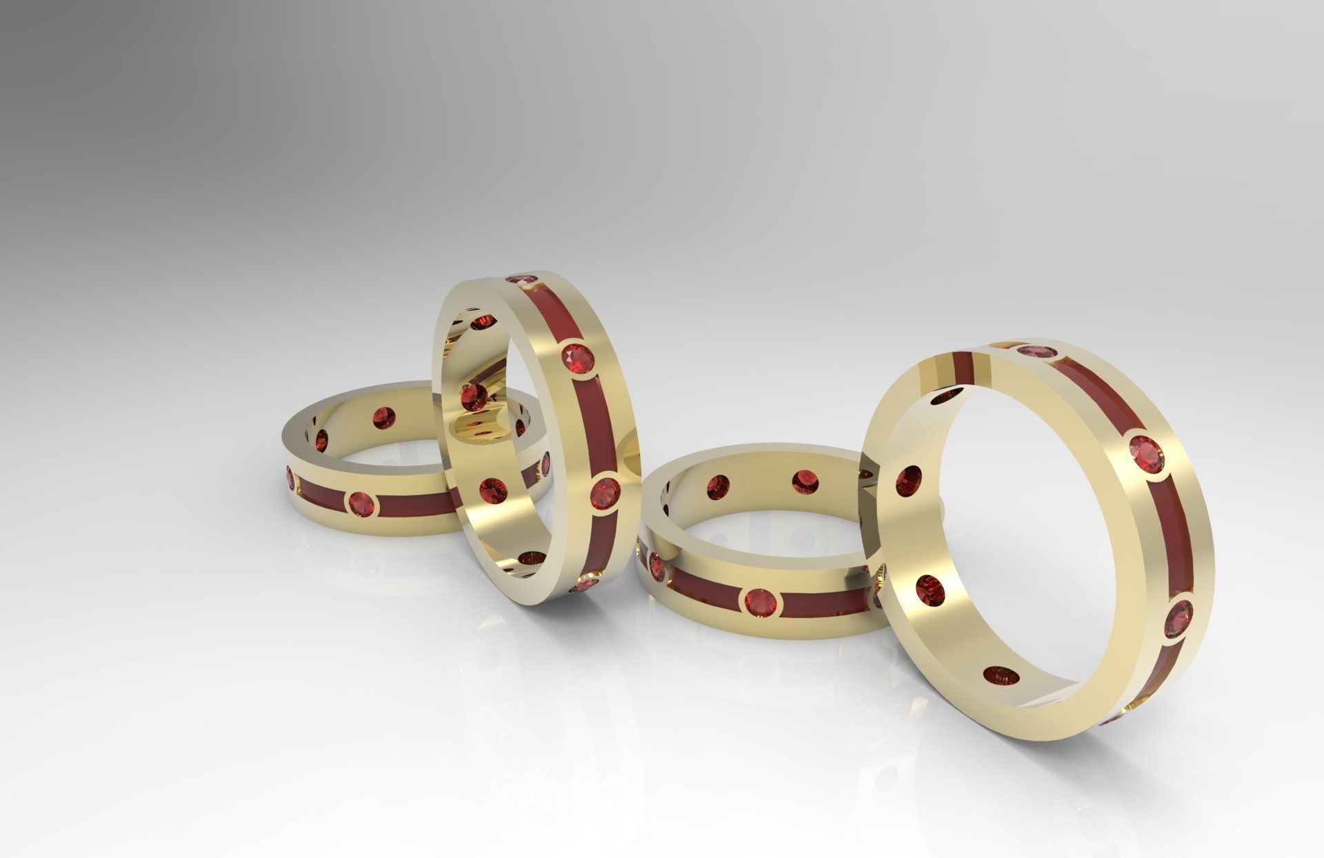 ADELA RING with enemal 3D print model_2