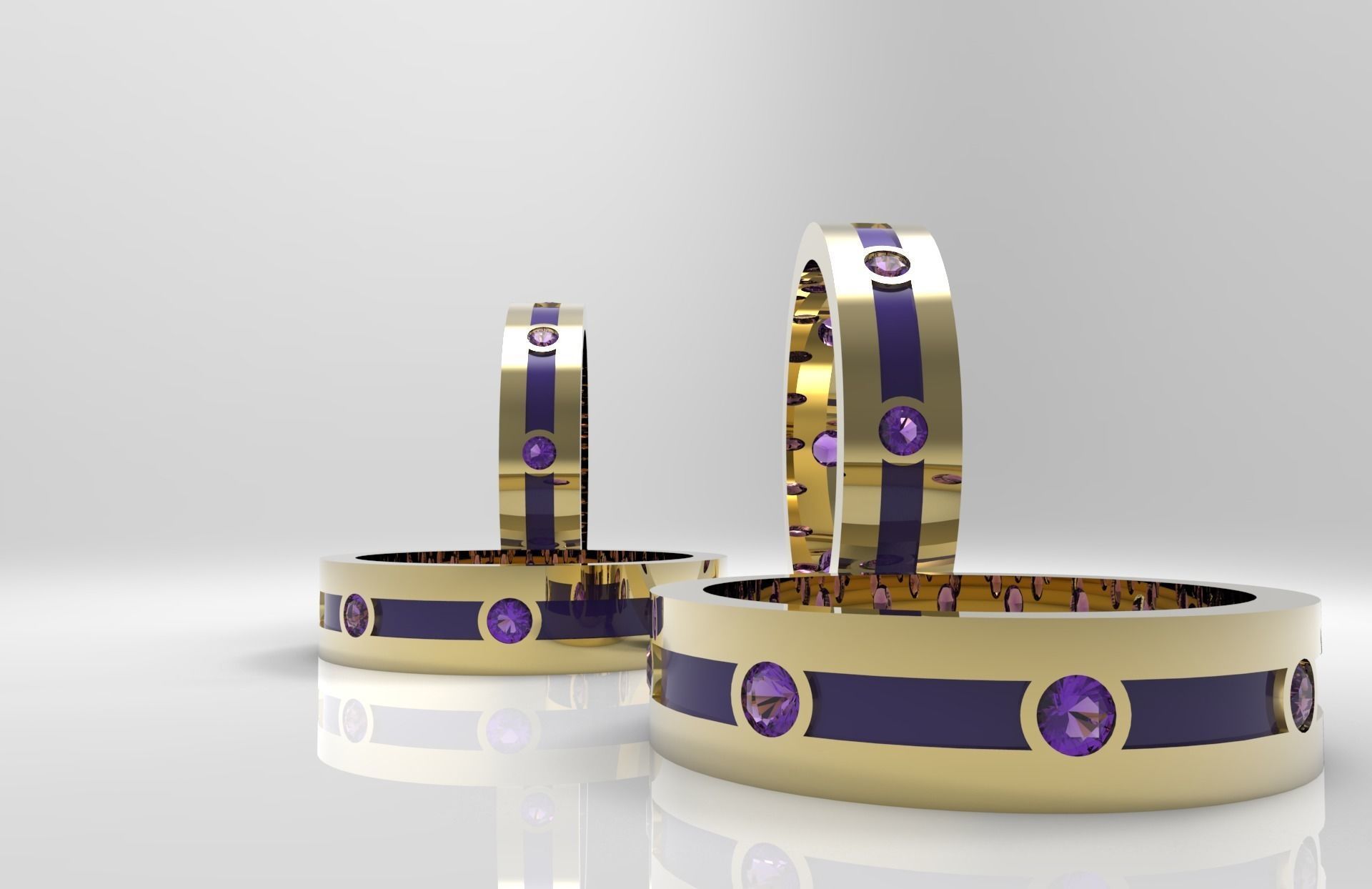 ADELA RING with enemal 3D print model_1