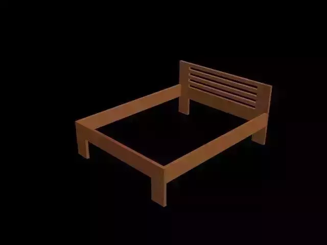 Part of the bed Free low-poly 3D model