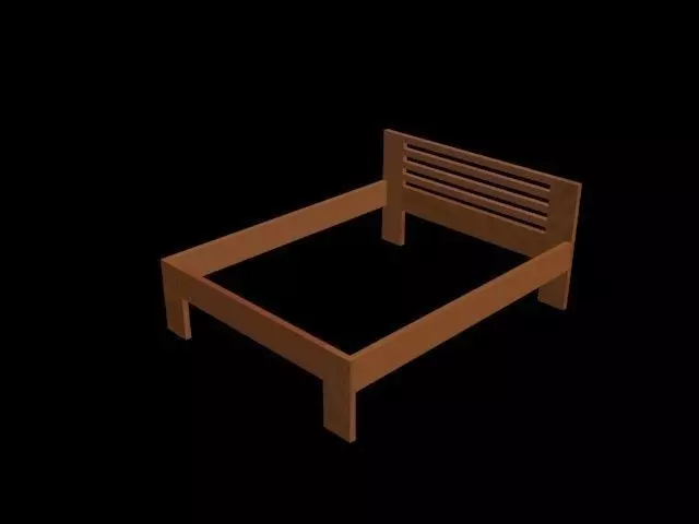 Part of the bed Free low-poly 3D model