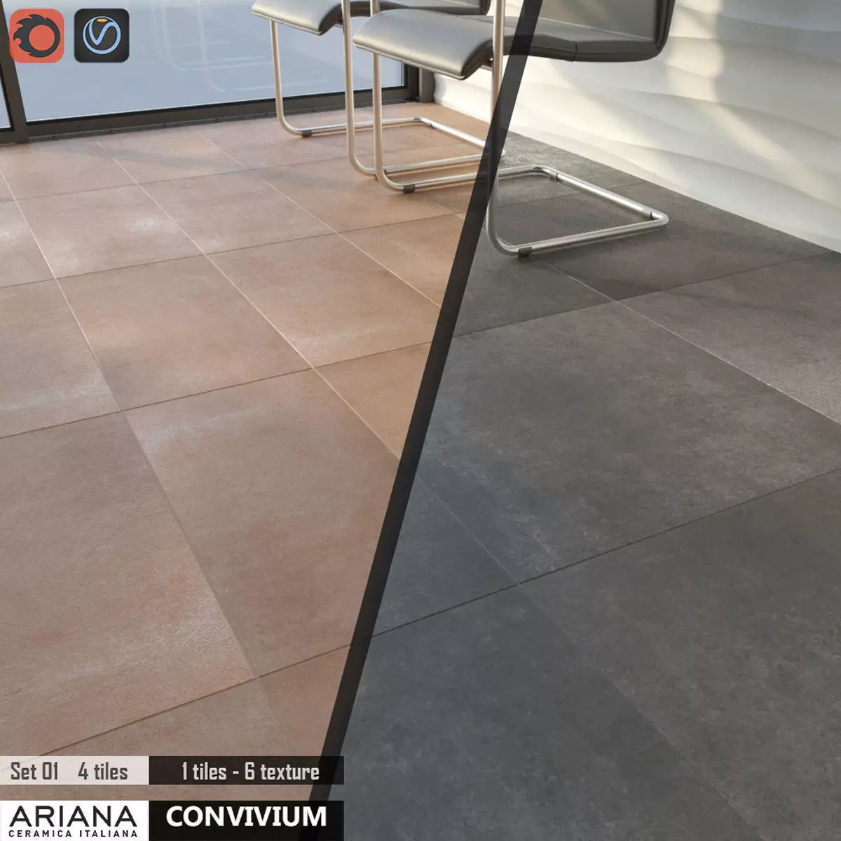 Ariana Convivium Set 3D model_0