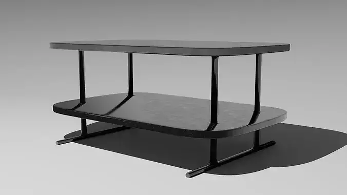 Modern Oval Coffee Table 3D model