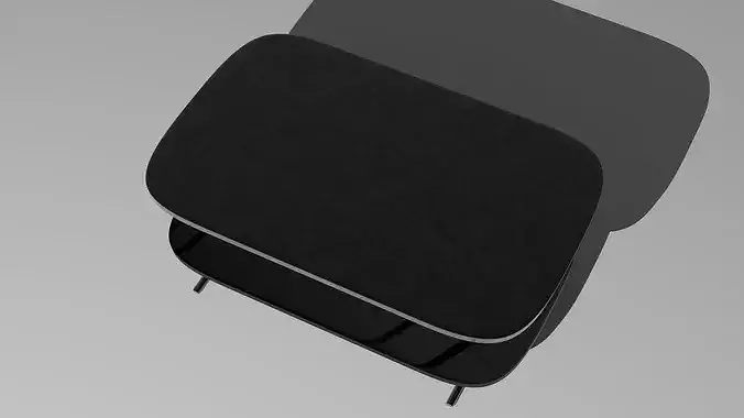 Modern Oval Coffee Table 3D model 5