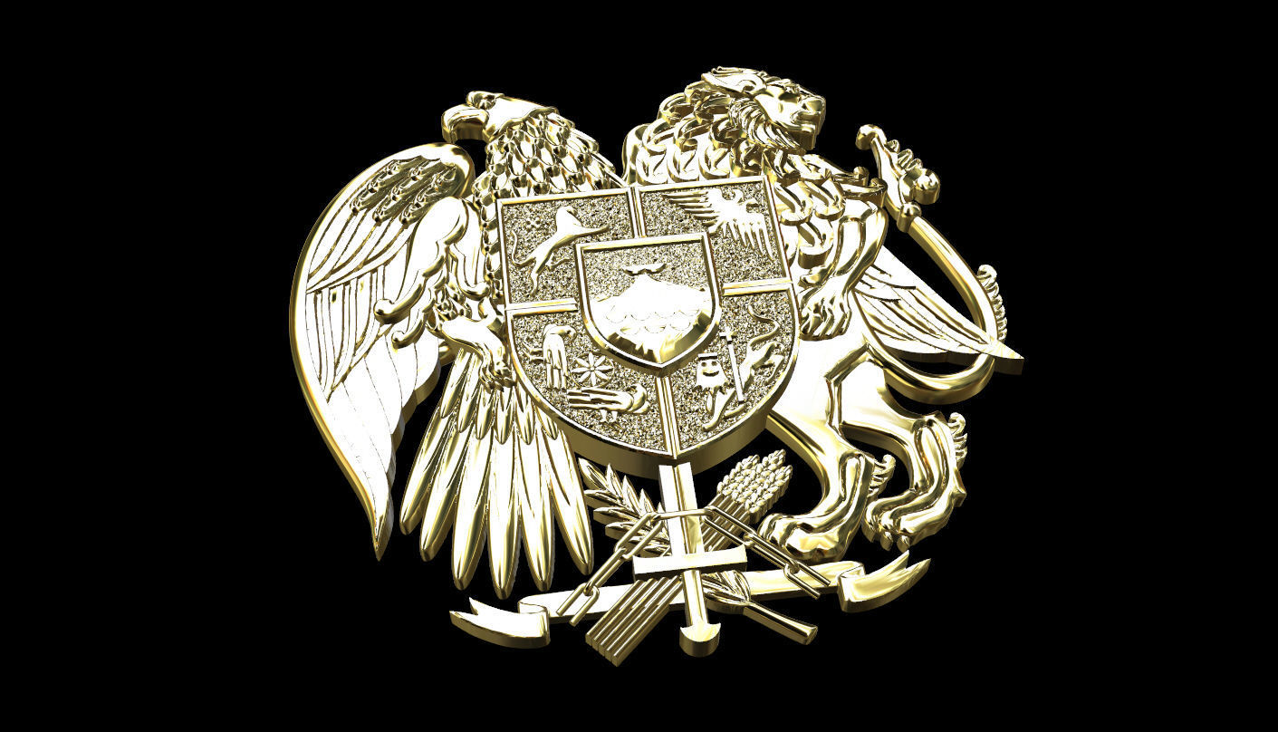coat of arms of Armenia 3D print model_1
