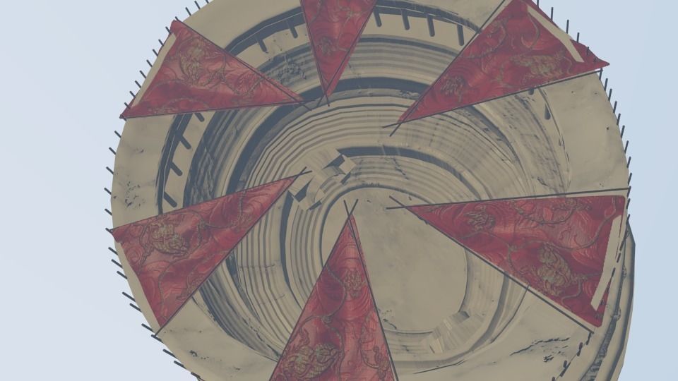 Colosseum leaning tower of pisa Low-poly 3D model_3