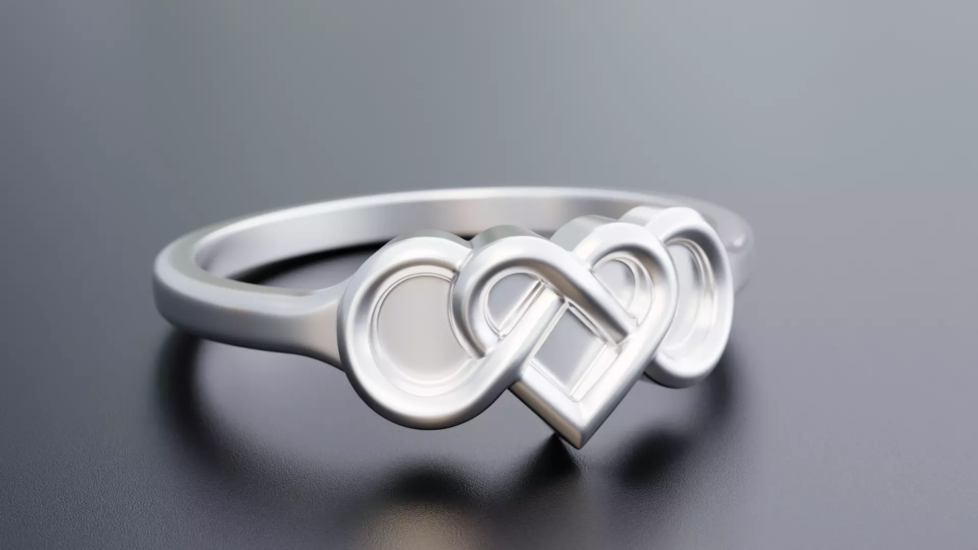 Single Heart Ring - Design-9-Personalized Initial 3D print model