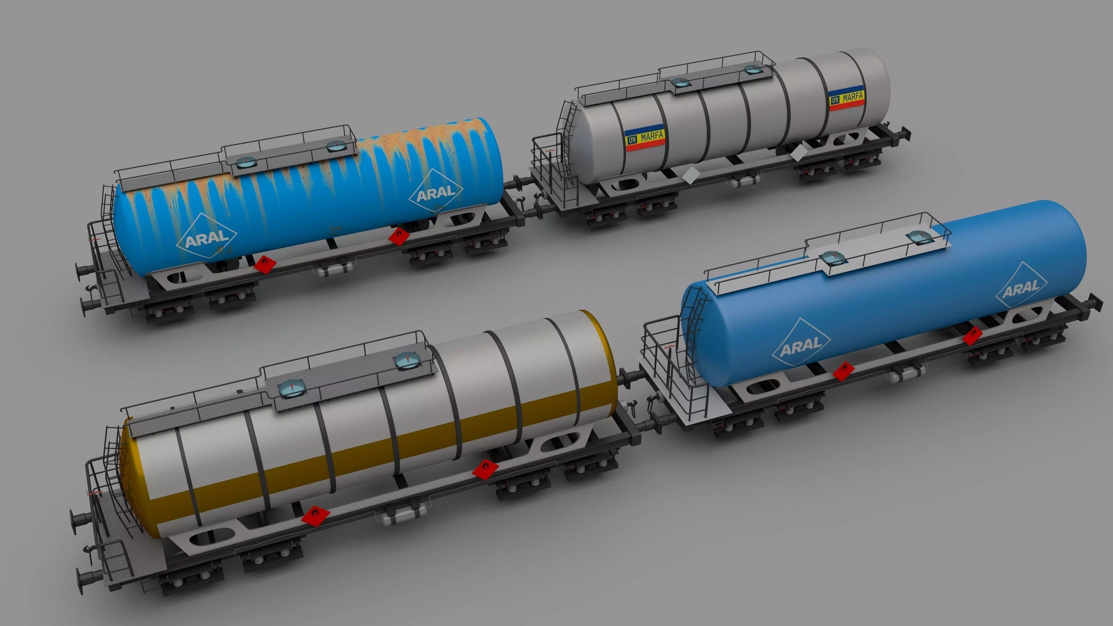 Train tanker collection 3D model_0