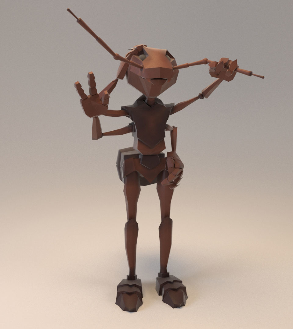Ant cartoon 3D model_2